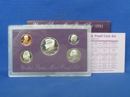 United States Proof Set – 1991 S – in Original Government Packaging
