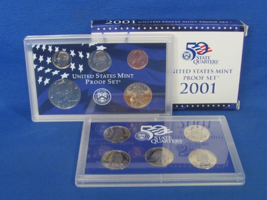 United States Proof Set – 2001 S – 10 Piece Set in Original Government Packaging