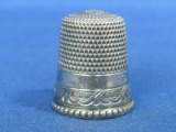Sterling Silver Thimble – Marked 10 – Made in USA – Weight is 3.0 grams