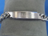 ID Bracelet by Speidel – Engraved “Larry” - Front piece is Sterling, unsure of Chain