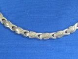 Slick Sterling Silver Bracelet made in Mexico – 7.5” long – Weight is 19.5 grams