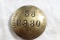 1954 Brass Waterfront Worker of New Orleans Employee ID Badge 2