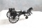 Antique Cast Iron Horse & Cart 7 1/2