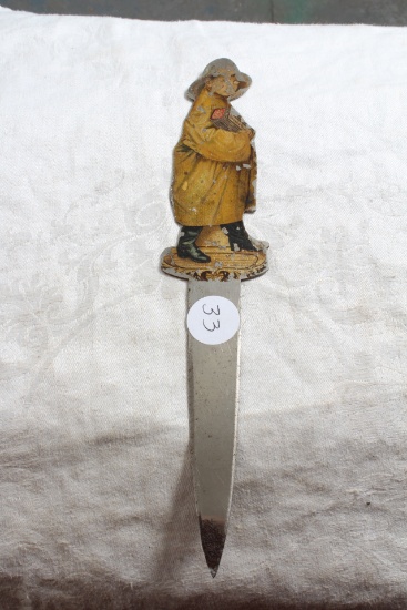 Rare Antique Nabisco Uneeda Biscuits Advertising Chromolitho Letter Opener