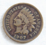 1907 Indian Head Penny Partial Liberty