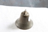 Old Brass Bell with Clapper Measures 3 1/8