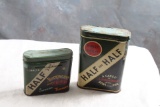 2 Vintage Half and Half Pocket Tobacco Tins 3