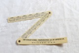 1905-1906 International Harvester Adv. Celluloid Calendar Folding Ruler Combination