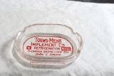 Vintage McCormick Deering IH & New Idea Advertising Glass Ashtray Mankato, Minn.