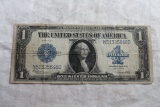 1923 One $1 Dollar Silver Certificate Large Note Blue Seal