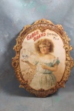 Victorian Borden's Eagle Brand Condensed Milk General Store Fan Pull 12 1/2
