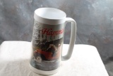 Rare 1974 Hamm's Beer Thermo-Serv Beer Stein Signed by Esrl Hammond & Sasha Bear