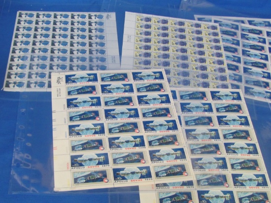 USA Spacecraft Stamps: Full Sheets: 1970's 10 cent: