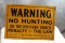 Vintage NO HUNTING WARNING Metal Sign Farmer's Protective Ass'n. Measures