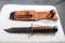 Vintage Camillus New York Survival Knife with Leather Sheath & Sharpening Stone