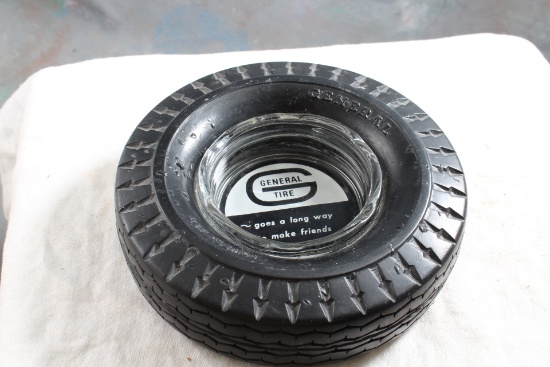 Vintage General Tire Advertising Tire Ashtray 6 1/2" Diameter