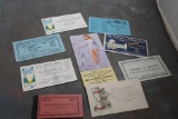 Lot of Vintage Ink Blotter 1945 Pin-Up Art - Many with Christmas Advertising Stores