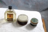Art Deco Bottle of Lenwells Rose Brilliantine Hair Oil + Bencilla Cold Cream &