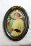 1920 Original Coca Cola Coke Advertising Tip Tray with Golf Girl Design