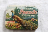 Vintage Dean's Peacock Reservoir Ends Condom Tin Empty