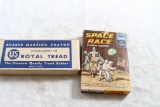 NOS US Rubber Royal Tread Rubber Marking Crayons & Space Race Card Game
