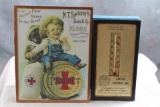 Antique  N.T. Swezey's Son & Co. Flour Adv & Kriesel Electric Thermometer