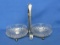 Relish Serving Set w Holder, 2 Glass Dishes & 2 Forks – Bowls are 3 7/8” in diameter