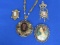 Costume Cameo Necklace & 2 Pins – Plus Porcelain Portrait Pin