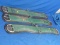 Lot of 3 Green and Black Cinches