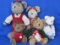 5 Stuffed Boyd's Bears: Jennie Glorybear, Stephanie Bearyproud, Gala Applesmith