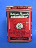 Vintage Tin – Nature's Remedy – Red & Black – 2 7/8” tall