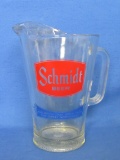 Schmidt Beer Glass Pitcher – 9 1/8” tall