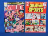 Marvel Comic “Warlock” 25¢ and DC Comic Champion Sports 20¢