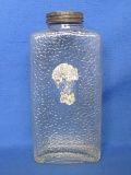 Vintage Queen Bath Textured Bottle – 7 1/2” tall – Foil Label is torn