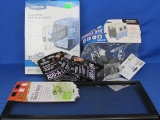 Various NOS Pet Supplies: 2 Airline Travel Kit, Cage cover, 3 Add-a-link, Wheels for kennel