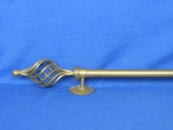 Metal Decorative Pole/Rod w Finials – Pole is 29” long – With finials is 41 1/2”