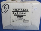 4” x 6” Poly Bags – 2.0 mil – Close to full – 2000 in box