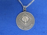 Sterling Silver BSA Den Mother Pendant on 21” Sterling Chain – 6.6 grams