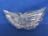 Pretty Bird on the Wing Glass/Crystal Trinket Box – 5 1/2” long