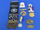 Vintage Badges/Ribbons: Elks, Masonic & more – 1 dated 1906