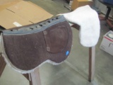 2 Half Pads of different styles – one brown and one white fleece (Miller's Roma Equi-Fleece)