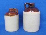 2 Mini Stoneware Jugs – 1 Marked USA – Taller is 4 1/2”