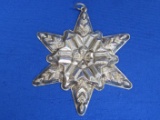 1970 Gorham Sterling Silver Snowflake Christmas Ornament – 3 1/4” in diameter – 18.6 grams