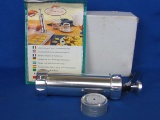 Shule Biscuits Maker (Cookie Press) Many Different Die-Plates – In Box w Instructions