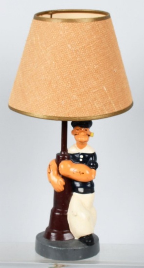 POPEYE 1930'S CAST METAL LAMP