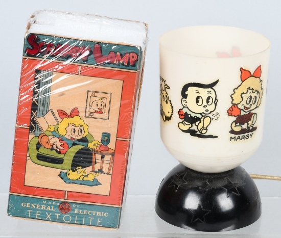 RARE 1930'S SCRAPPY COMIC CHARACTER LAMP, BOXED