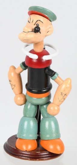 1930'S J. CHEIN WOOD JOINTED POPEYE DOLL