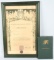 WWI 332ND INF. ITALIAN CERTIFICATE MEDAL & BOOK