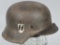 WWII NAZI GERMAN M 42 SS SINGLE DECAL HELMET