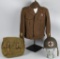 WWII MEDIC HELMET & 80TH DIV UNIFORM JACKET & PACK